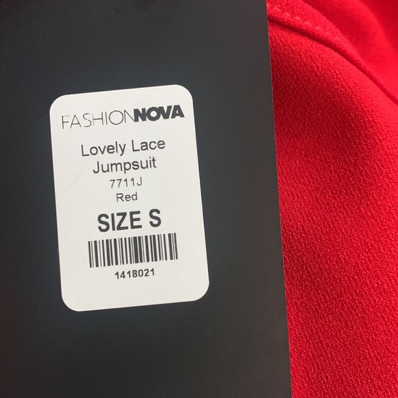 Cute red one piece Fashionova lace top pants outfit - Picture 4 of 4